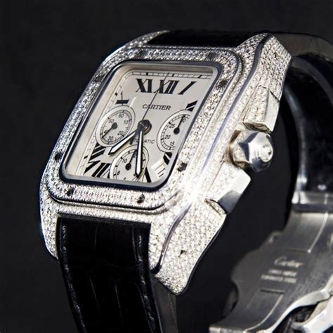 cartier santos xl 100 replica|cartier santos 100 xl diamond.